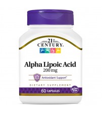Альфа липоевая кислота 21st Century Alpha Lipoic Acid 200mg 60caps